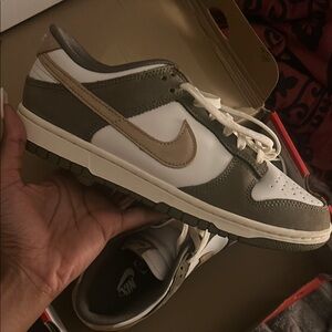 Nike Men's Olive and White Sneakers
